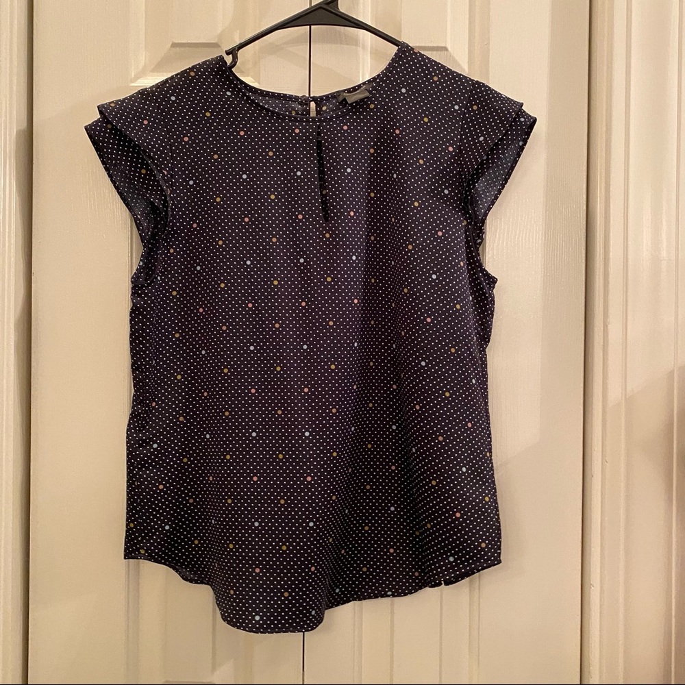 Ann Taylor XS Petite polka dot top